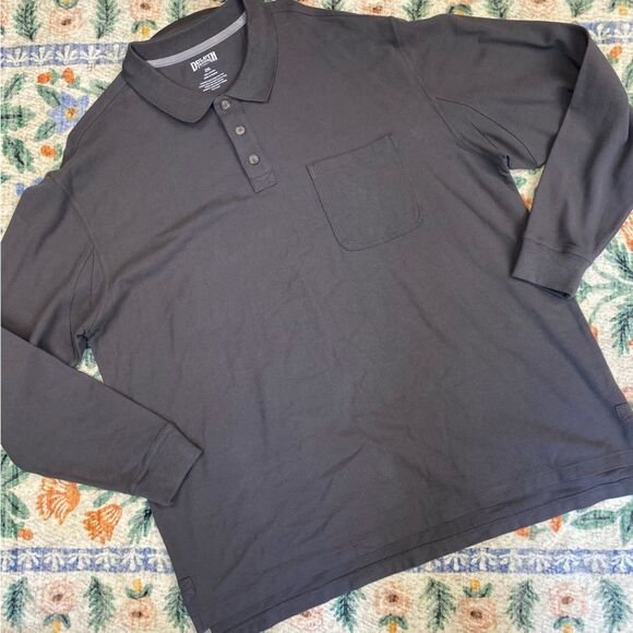 Duluth Trading Co Long Sleeve Polo 2XL Men’s Gray Cotton - Picture 1 of 3